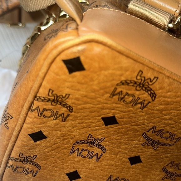 MCM Brown Backpack with Iconic Visetos Monogram - Picture 10 of 13